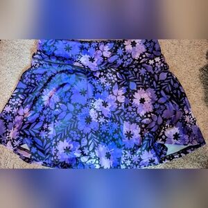 Constantly Varied Gear Purple and Black Floral Skirt